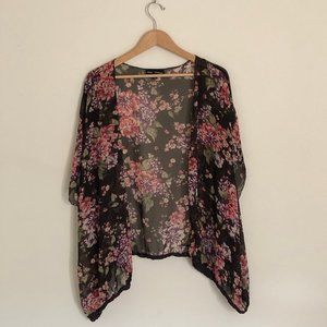Mason and Mackenzie | Floral Print Sheer Shawl